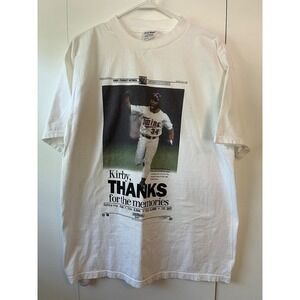 Front Pages‎ Kirby Puckett T-Shirt Minnesota Twins Vintage Star Tribune Size XL